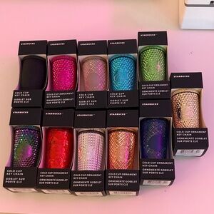 Starbucks Vibrant Cold Cup Key Chains Set